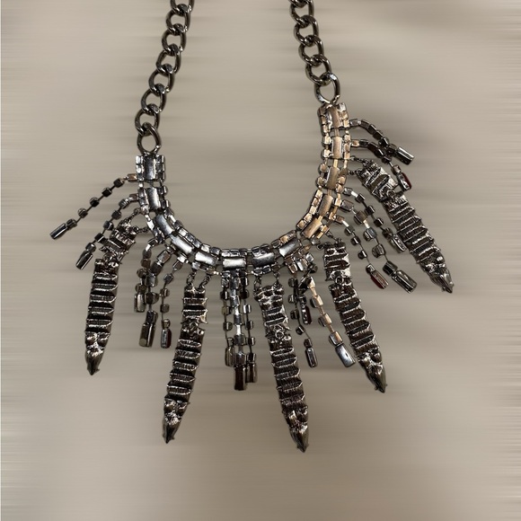 Jewelry Bundle Statement Faux Red Amber Color Stone Silver Necklaces Set of 3 - Picture 5 of 12